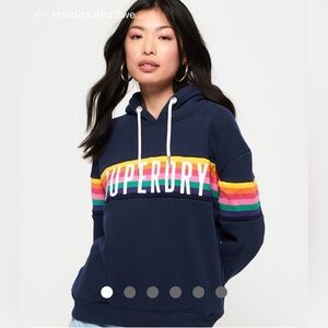 Superdry Women’s Carly Carnival Hoodie in Dazzling Blue Size 6